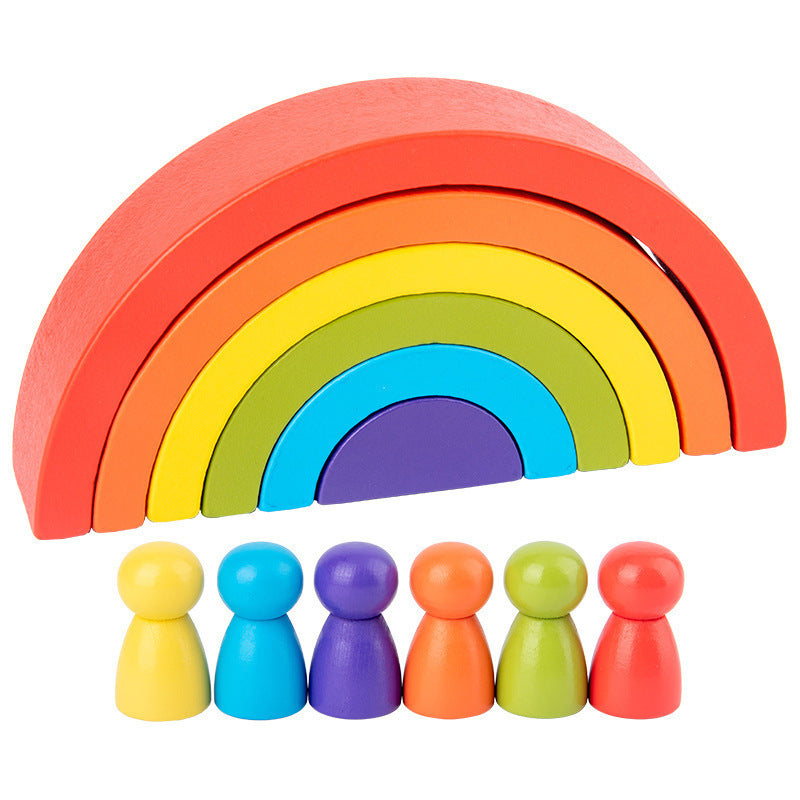 Rainbow Arched Wooden Building Blocks