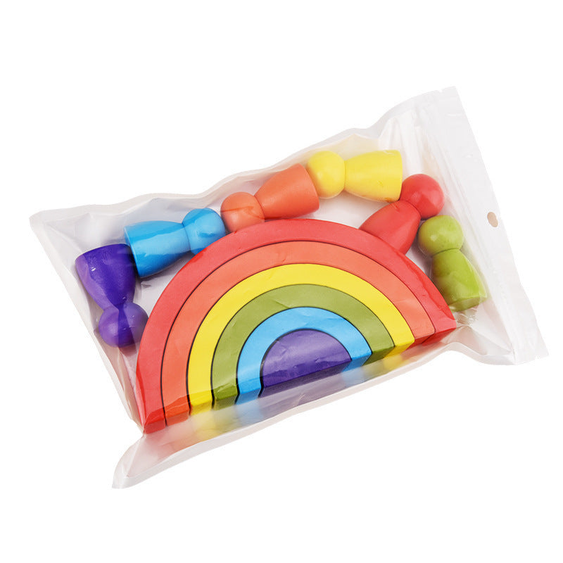 Rainbow Arched Wooden Building Blocks