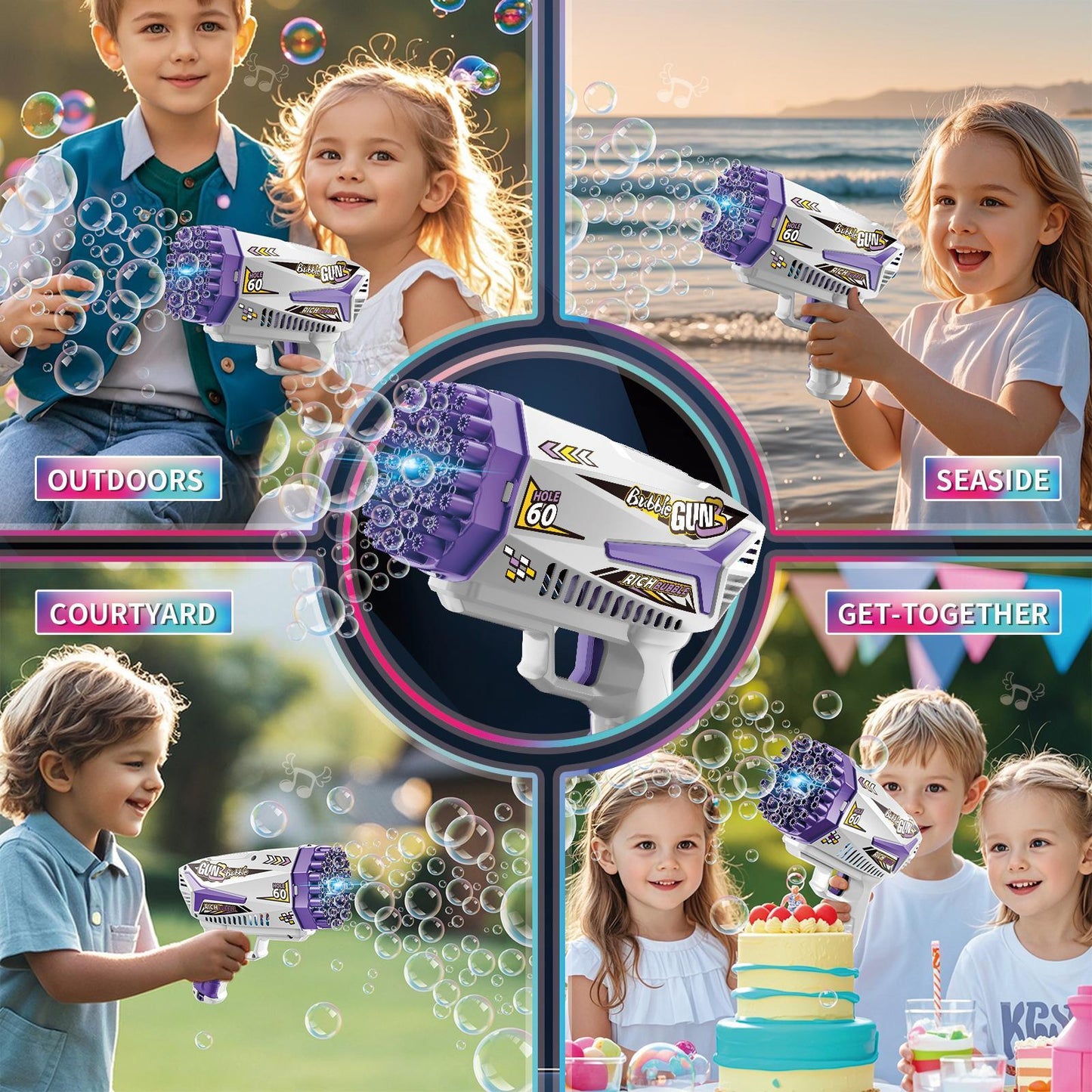 Bubble Gun – Fun Outdoor Bubble Blaster Toy for Kids